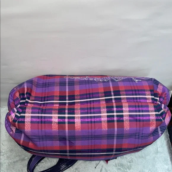 Coach ‘Poppy’ Tartan Plaid Glam Tote - Picture 6 of 12